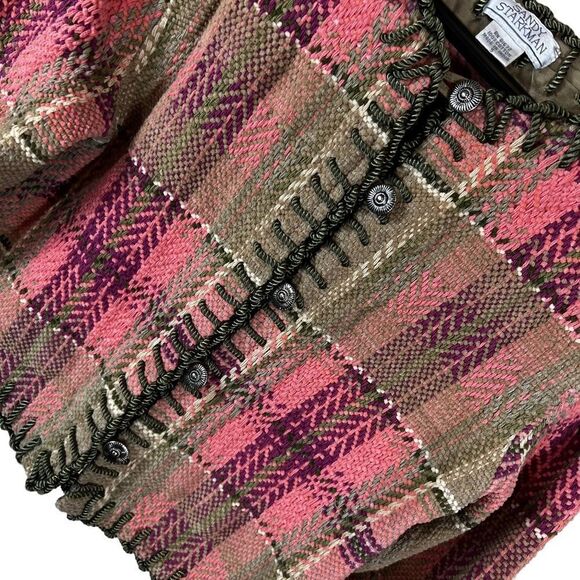 Sandy Starkman PINK Plaid Blazer Jacket - Picture 3 of 13